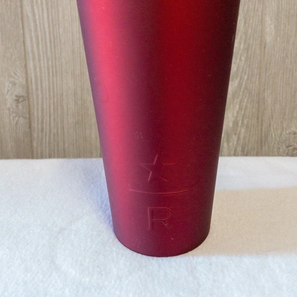 Starbucks Reserve Exclusive Soft Touch Red Burgundy Stainless Steel 16oz Tumbler